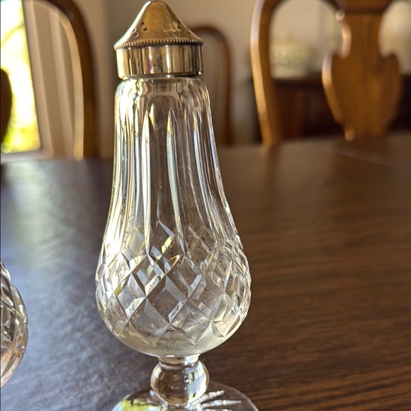 Waterford Crystal Salt & Pepper Shakers with Sterling Silver tops - Picture 3 of 10